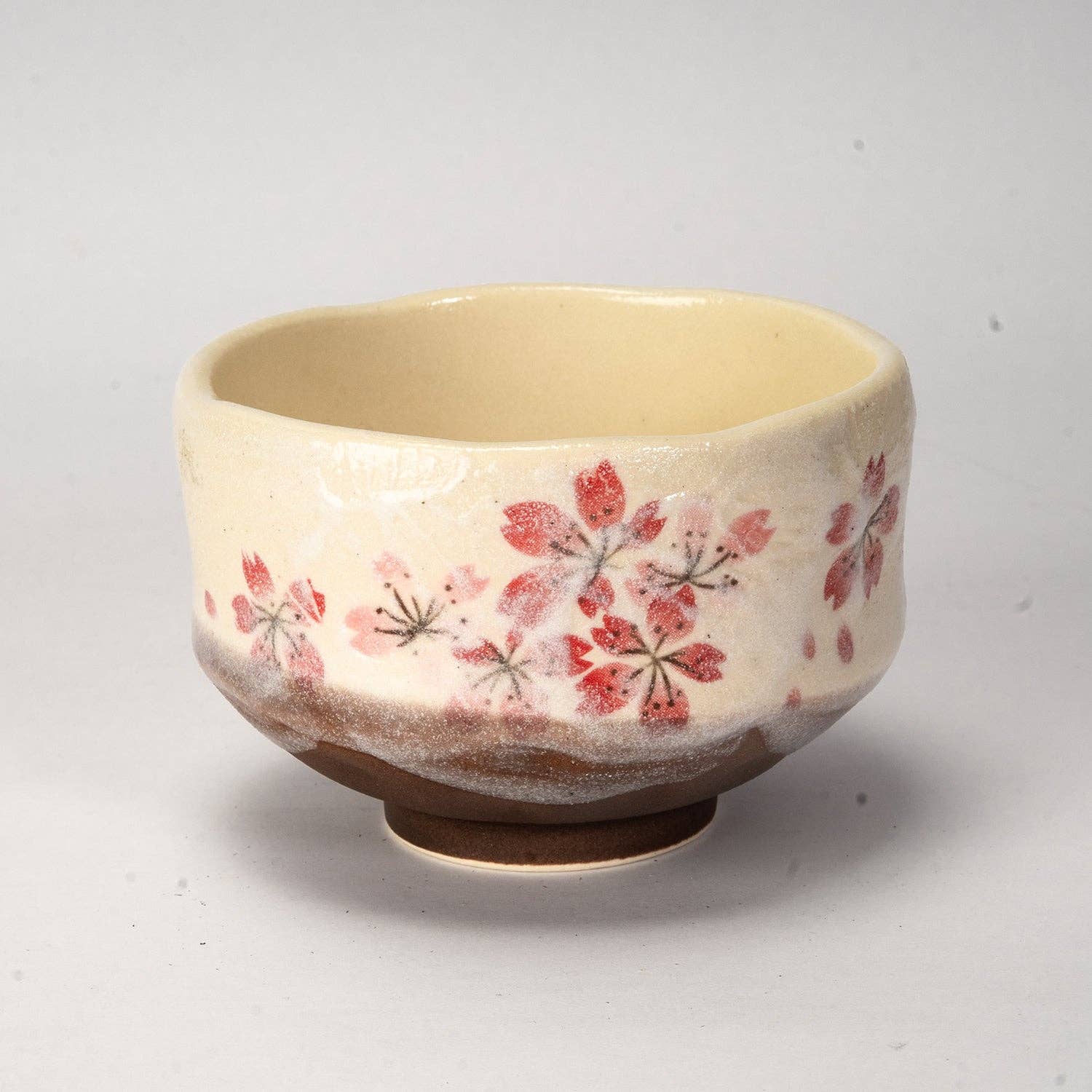 Pink Cherry Blossoms Mini Matcha Bowl 8oz 3.75"D x 1.5"H Porcelain JP (1/36)