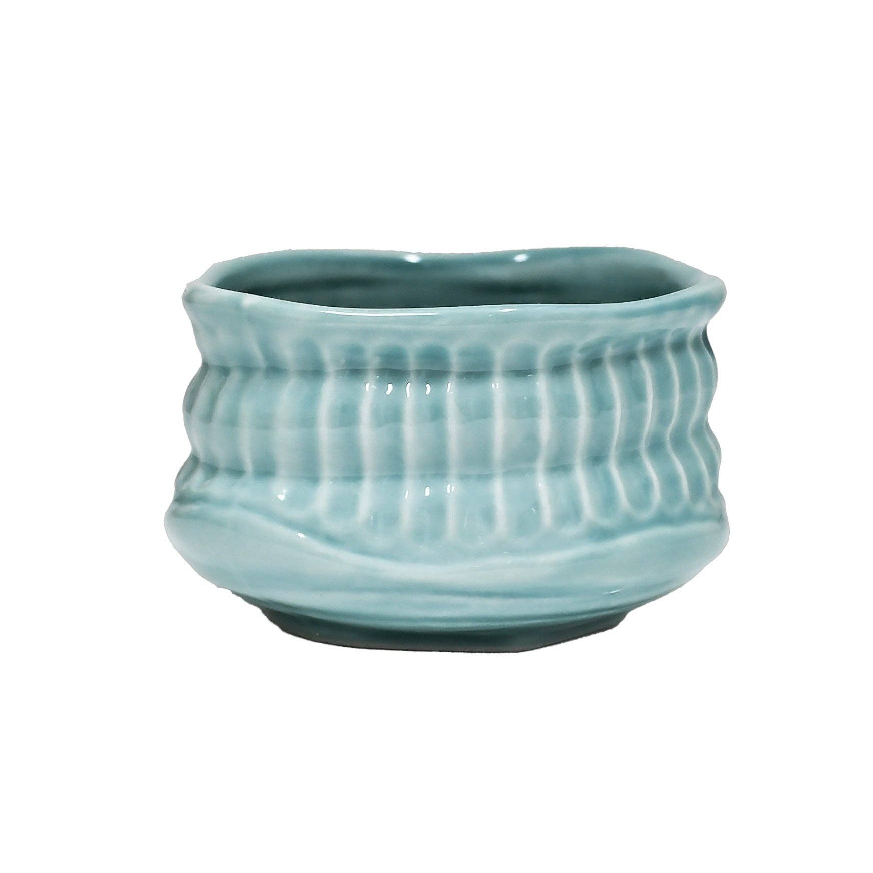 Minoware Turquoise Mini Matcha Bowl 7oz 2.95"D x 2.15"H JP (1/96)